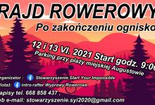 plakat rajd rowerowy 12 i 13 czerwca 2021 r.