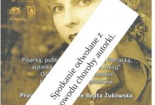 Spotkanie literackie z Katarzyną Rawską-Roman odwołane z powodu choroby autorki