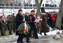 Premier Beata Szydło podczas ogólnopolskich obchodów Narodowego Dnia Pamięci Żołnierzy Wyklętych w Augustowie. Fot. Z. Bartoszewicz